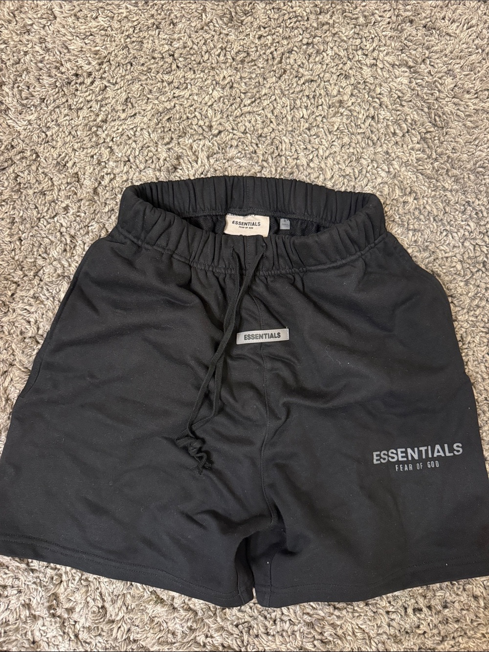 Fear of god Essentials Black Men's Logo Athletic Shorts